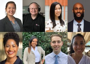 Faces of eight digital volunteers