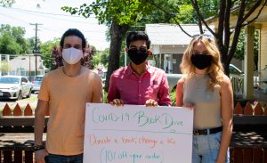 Seth Block, Amit Banerjee and Bora Laci hosting a Book Drive in Dallas